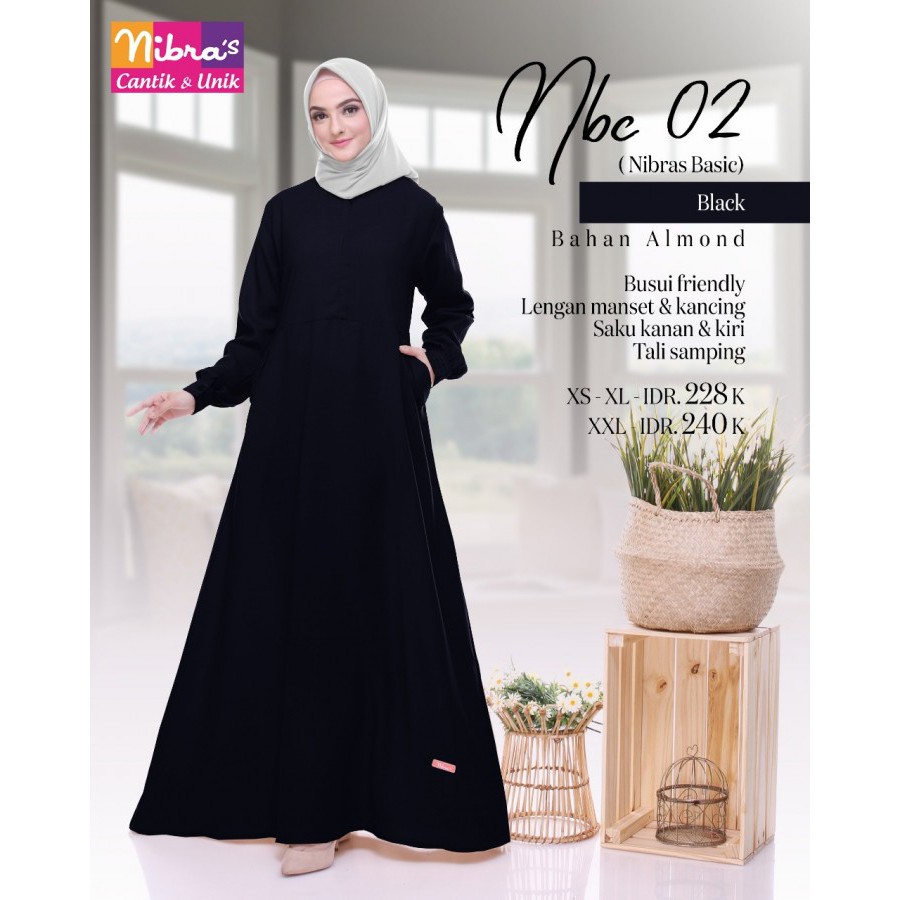 GAMIS NIBRAS BASIC NBC 02 HITAM
