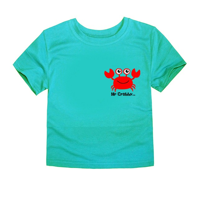 LittleFresco - Kaos Anak Mr Crabby Hijau Muda