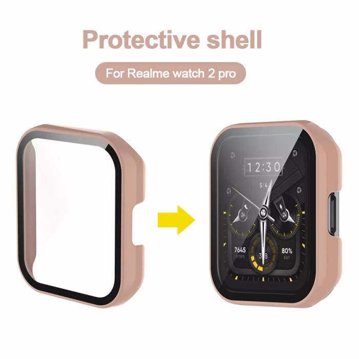 Protective Bumper Case Include Tempered Glass For Realme Watch 2 Pro