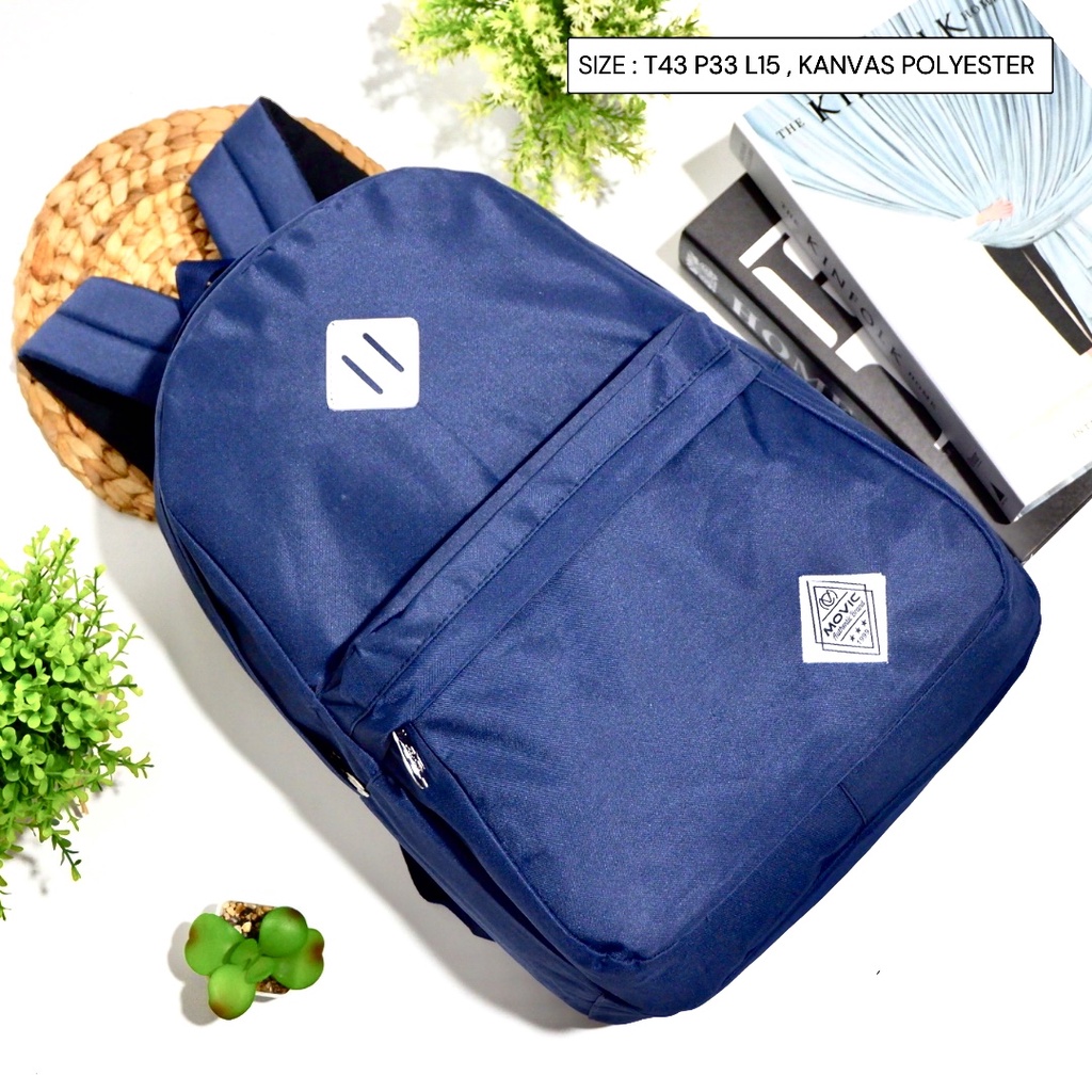 Multi-saku ransel besar tas sekolah dasar lokal movic big ransel perempuan laki laki kantong depan-Warna 16