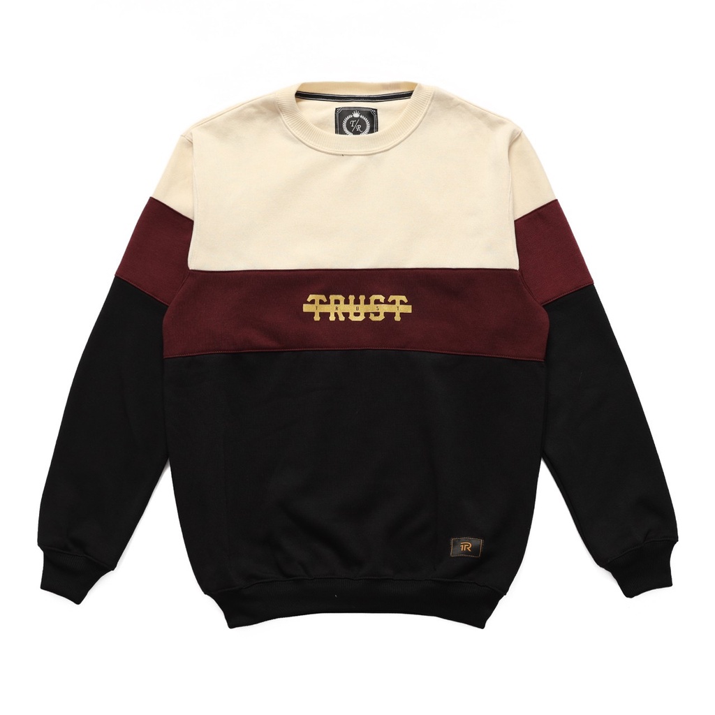 Sweater Crewneck Kombinasi Pria wanita Premium Distro Suwiter Couple Pasangan Brand Lokal Original Erfolg Clothing Switer Basic Dua Warna Kombi Gaya Kekinian 2022