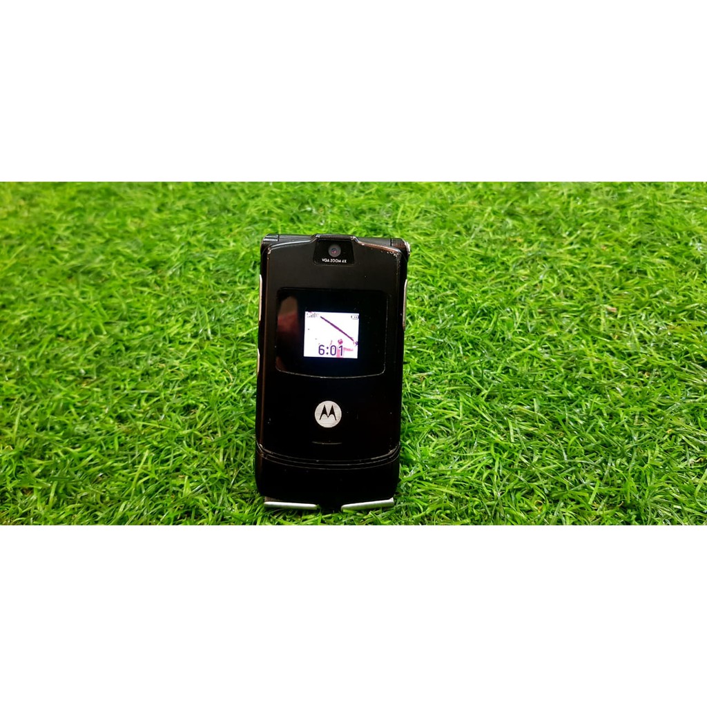 HP Jadul Handphone Motorola V3 Flip Warna Hitam atau Black atau Lipat Bukan V3i V8 V9 atau V3x