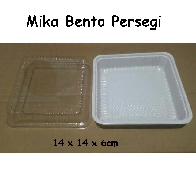 Mika Bento Persegi Tanpa Sekat Mika Nasi Tanpa Sekat Mika Kotak LIP-752