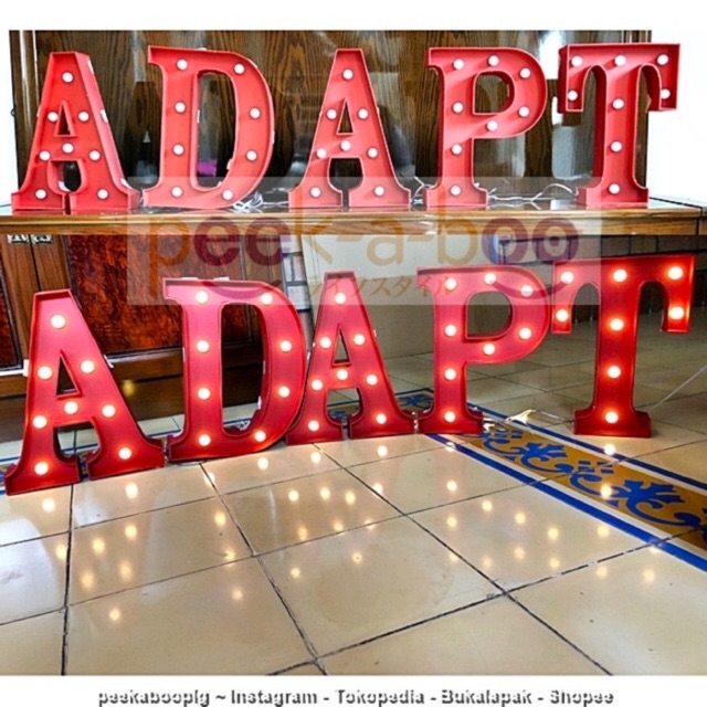 Marquee Letter Light Huruf Lampu Huruf Tinggi 30cm Bohlam LED Bulb