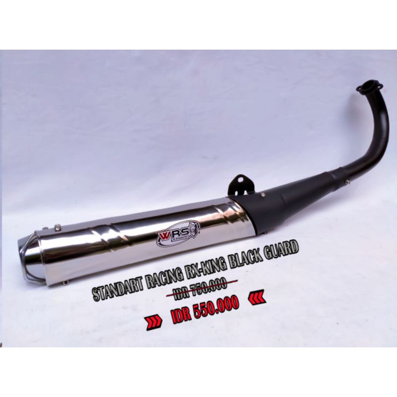 knalpot RX king standar racing black guard original WRS exhaust