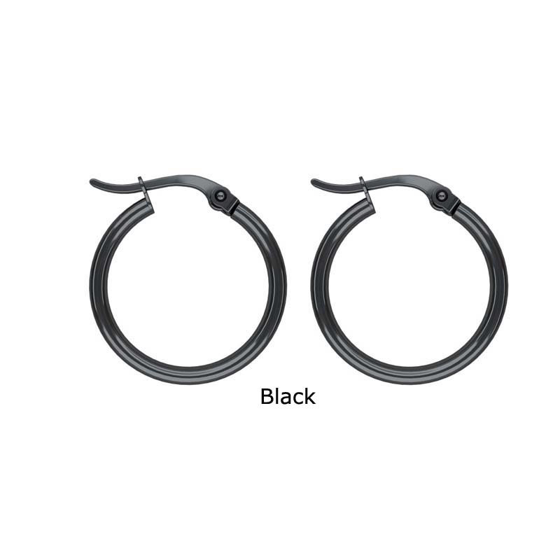 1pairs Stainless Steel Prevent Allergy Hoop Earrings 10-20mm