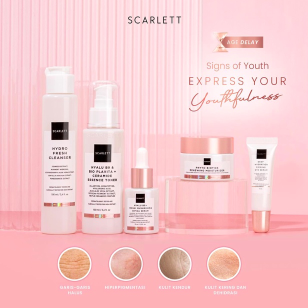 SCARLETT Whitening Age Delay | Hyalu Cleanser Toner Essence Eye Serum Moisturizer