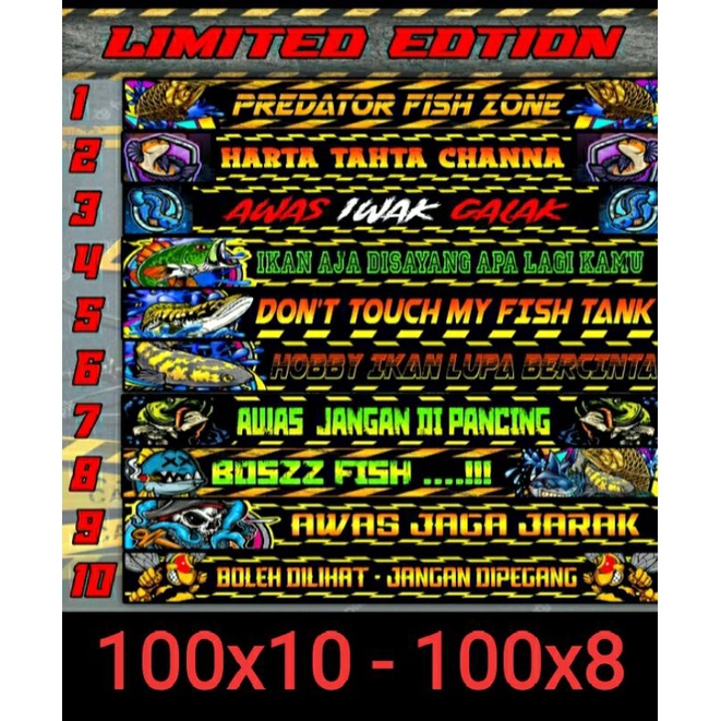 stiker depan kaca aquarium 100cm