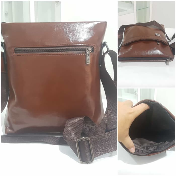 Mega_1688 Tas Selempang Pria Kulit Tas Slempang Cowok WEST WOOD MG513