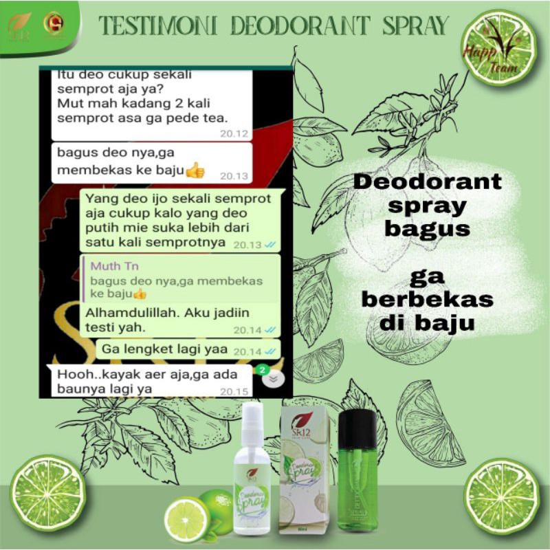 TERAMPUH ! DEODORANT TAWAS SPRAY SR12 / ATASI BAU KETIAK / MENGHILANGKAN BAU BADAN PERMANEN / KERING SEHARIAN