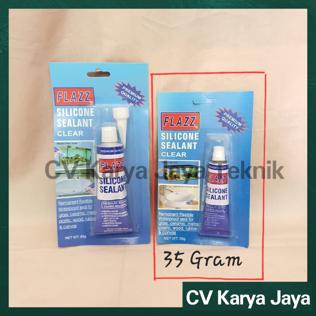 

Lem Silikon Flazz 35 Gram Bening / Lem Kaca Silicone Sealant Clear