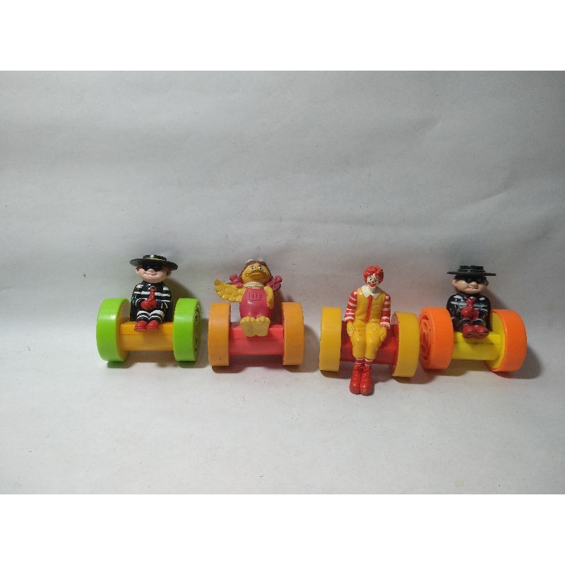 Maskot Ronald Hamburglar Birdie 2001 Mobil Roda Roll Roller Car Ball Chair Happy Meal Mcdonald Mcd J