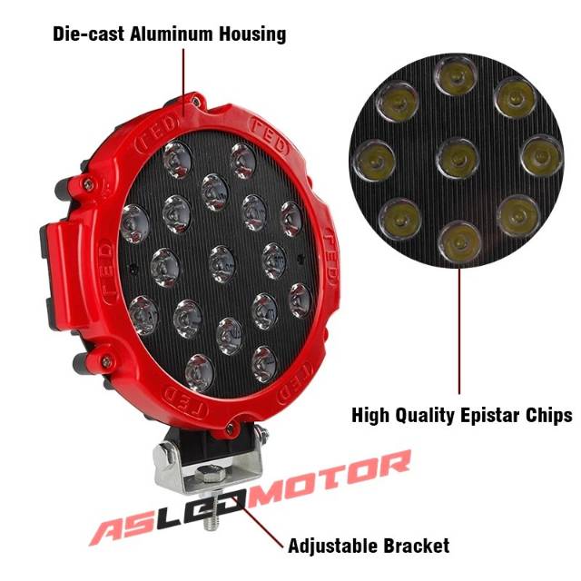 LAMPU TEMBAK MOBIL OFFROAD | LED WORKLIGHT ADVENTURE | LAMPU SOROT SUV