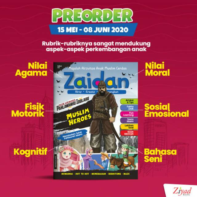 Majalah aktivitas Anak Muslim Cerdas ZAIDAN