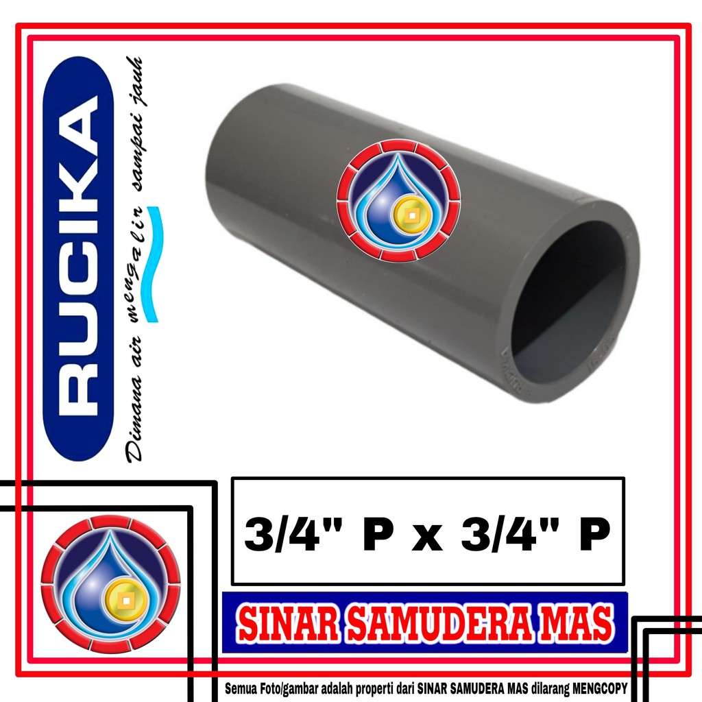 SOCK PVC POLOS 3/4 in x 3/4 in Rucika - SOCK PVC - SOCK PIPA - SOK PVC -