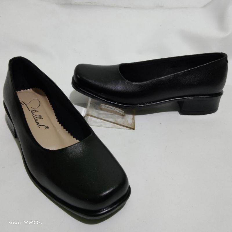Sepatu pentofel pdh wanita asli kulit