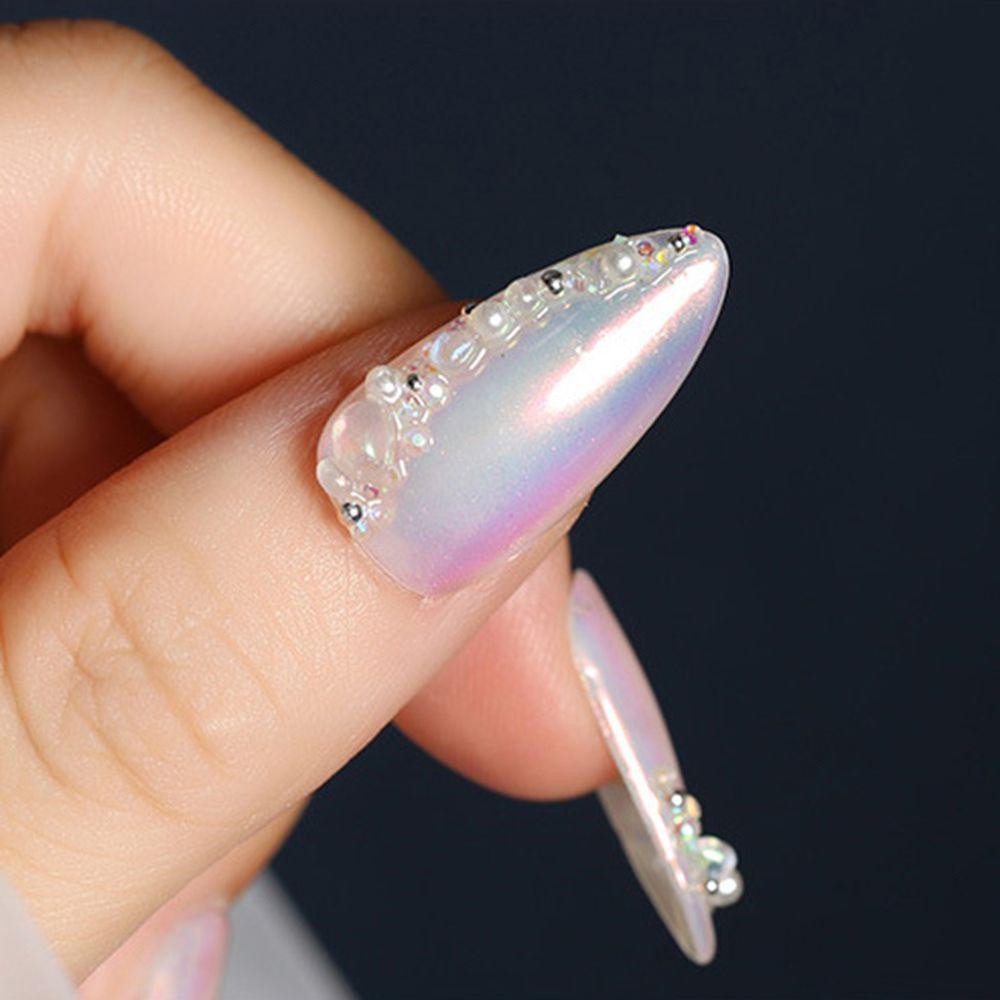 AUGUSTINA Agustina Nail Art Rhinestones Glitter Mermaid Membuat Perhiasan Manikur Aksesoris DIY Craft Manik-Manik Kristal Batu Tidak Teratur