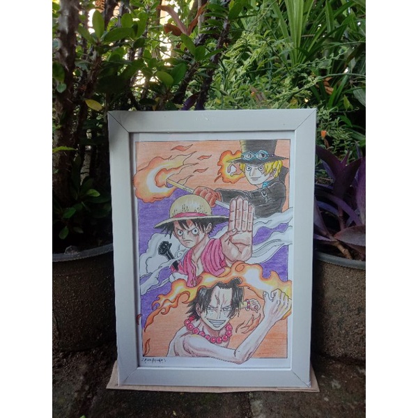 

(LIMITED EDITION) GAMBAR ACE, SABO, LUFFY (ASL) - A4