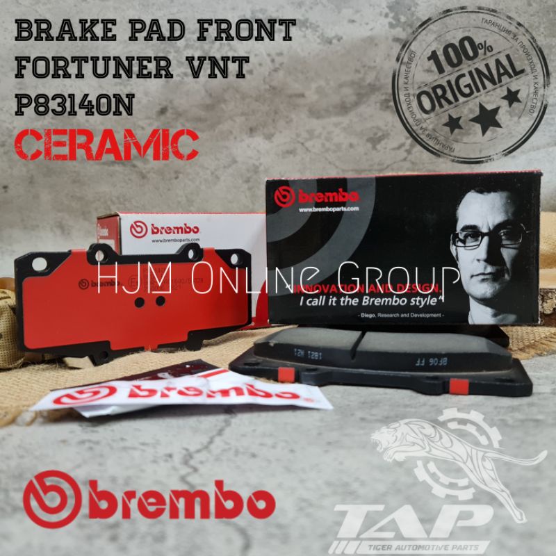 BRAKE DISC PAD - KAMPAS REM DEPAN FORTUNER VNT P83140N BREMBO CERAMIC ORIGINAL