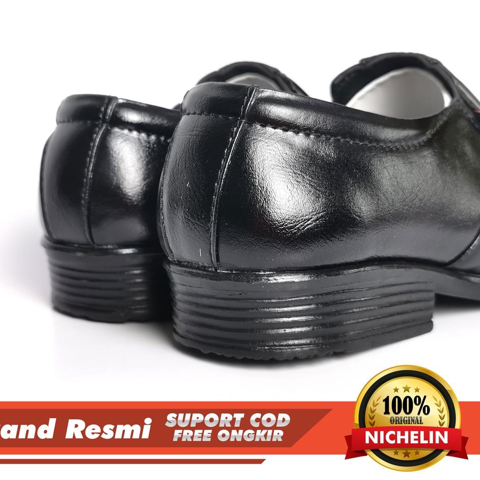 (READY) SEPATU PANTOFEL KERJA KULIT / SEPATU KANTOR PRIA HITAM NICHELIN ORIGINAL