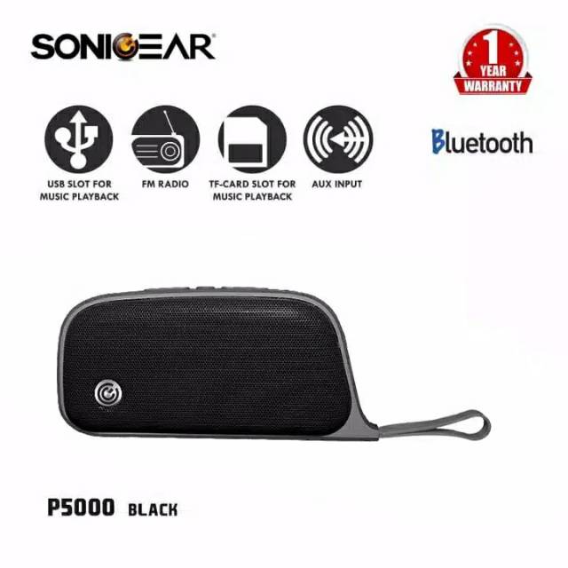 Speaker Bluetooth Portable SonicGear Moby P5000- Build In mic for calling (USB/SD card/AUX)