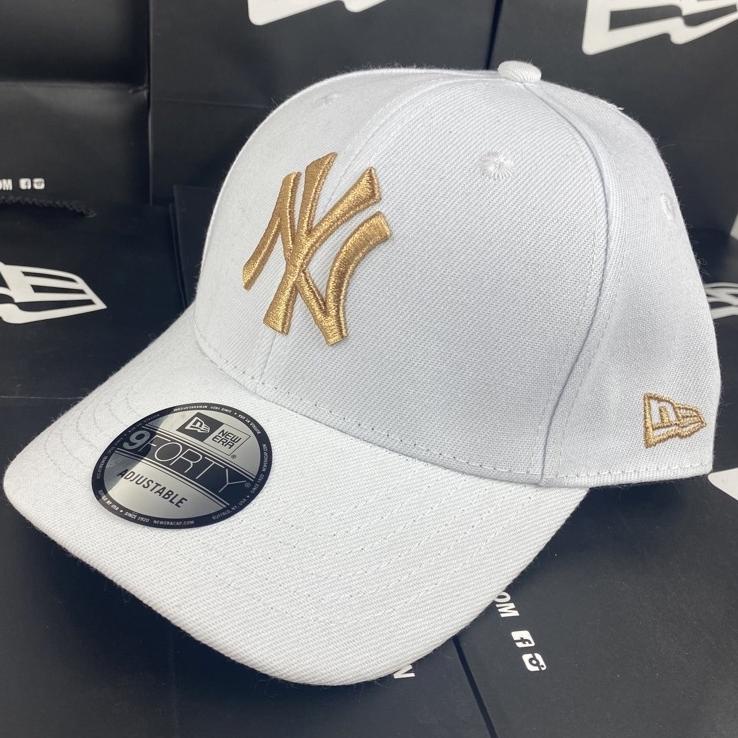 ☻ Topi NY Yankees MLB Baseball Hitam Emas / Black Gold Premium Import CX ➽
