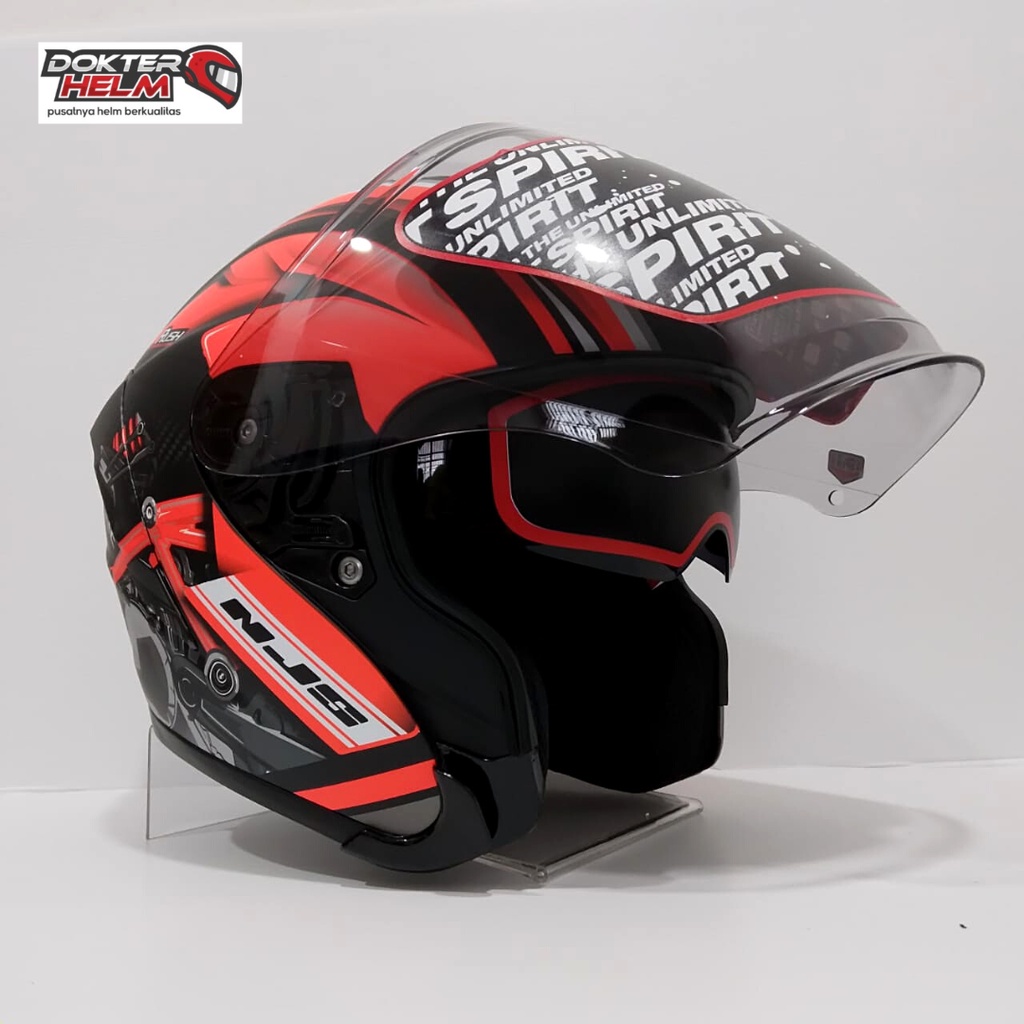HELM NJS KAIROZ MOTIF DV RUSH BLACK ORANGE DOFF ORI SNI DOT| HELM NJS KAIROZ MOTIF-2