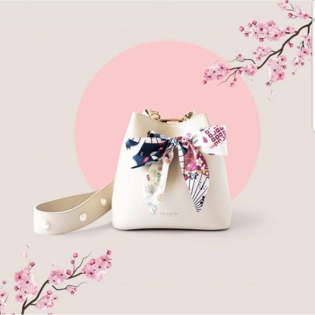 Valencia by enrica bag white twilly