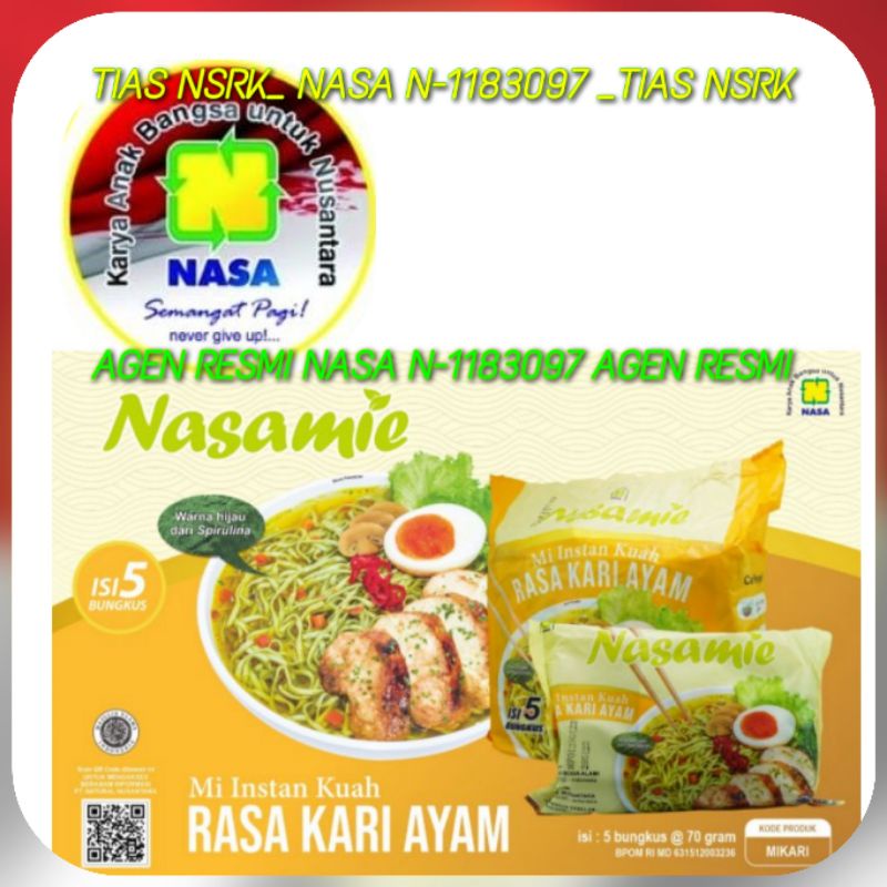 

Produk HomeCare. NASAMIE SPIRULINA - Kare Ayam (1Paket 5pcs)