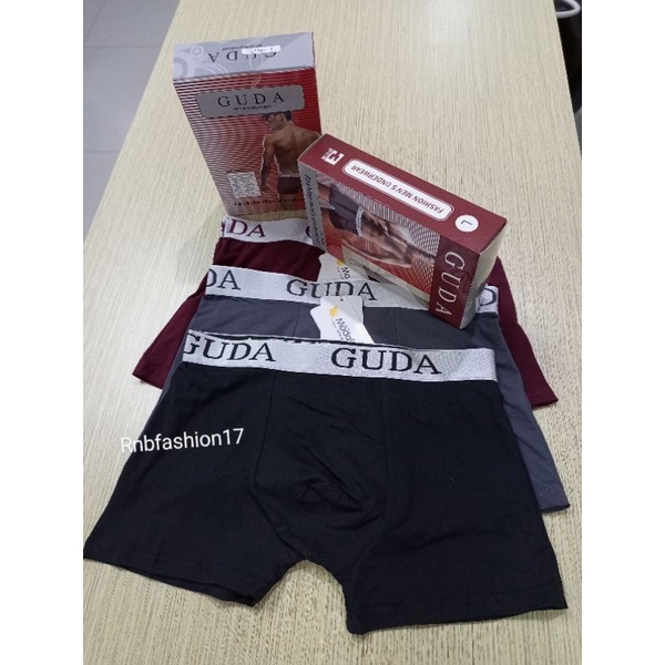 CELANA DALAM BOXER PRIA 3 PCS (GUDA)