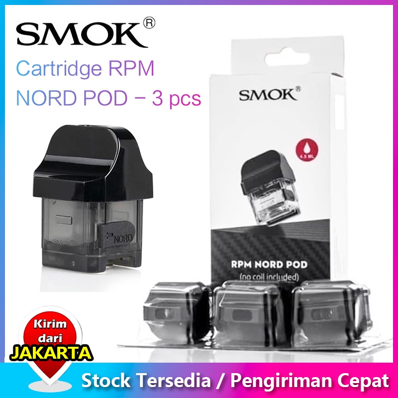 3 PCS CARTRIDGE SMOK RPM 40 NORD POD TANPA COIL SATUAN