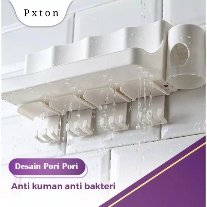 Rak Sikat Gigi D26 DISPENSER Tempat Sikat Gigi /Skincare/dispenser odol, rak toilet kamar mandi