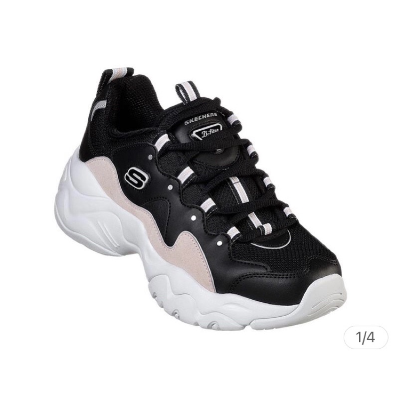 PRELOVED / Sepatu Skechers D’lites 3 - Zenways Women’s Sneaker Shoes - Black/Pink