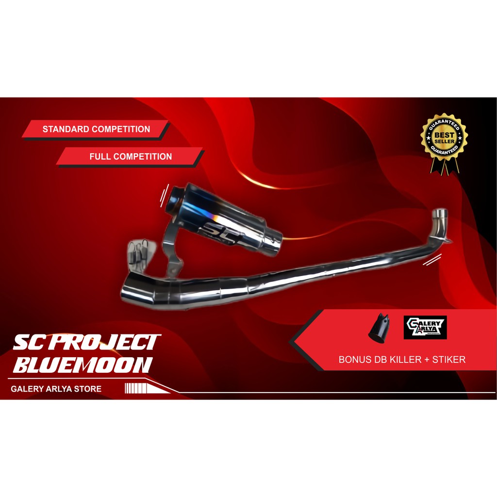 Knalpot racing SC Project shogun 110-shogun 125-smash Bluemoon new