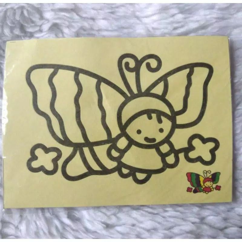 Mainan Pasir Anak Sand Painting Edukasi Size Kecil 11.5x8.5cm Murah