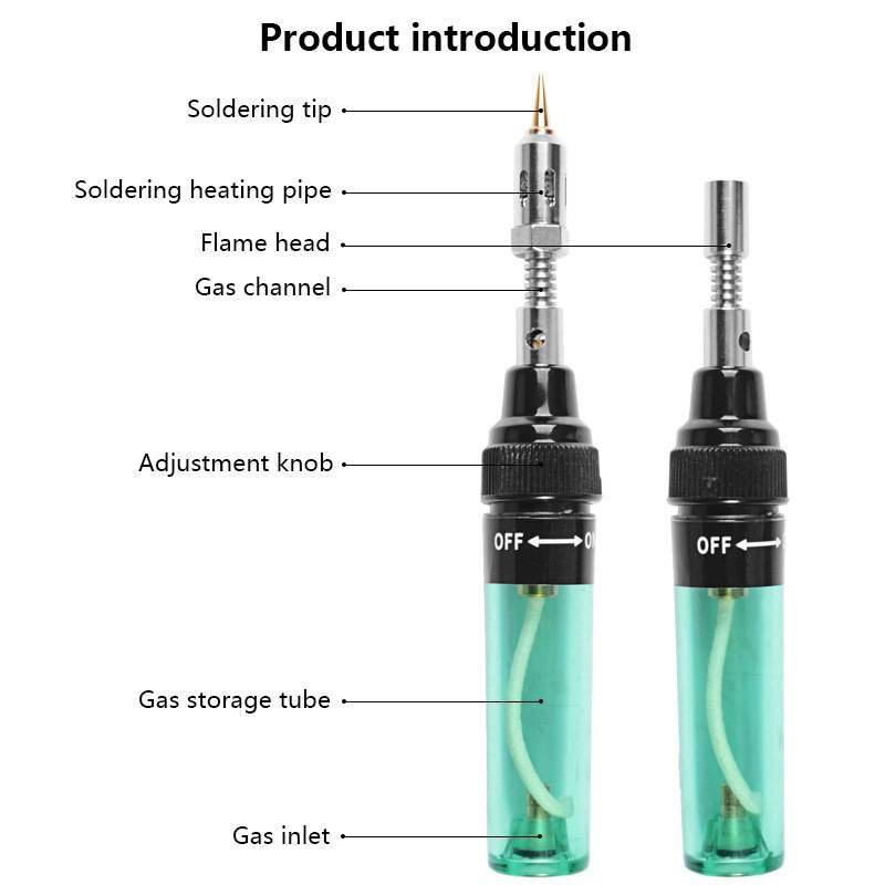 【Ready】Solder gas Kepala Gas Blow Torch Butane Flame Gun Dengan 4 In 1 Dengan Mini Tanpa Listrik Tanpa Kabel Portabel Praktis Alat Las Mini Welding