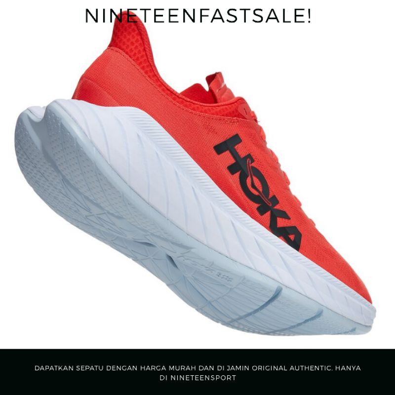 Sepatu Lari Hoka One One Carbon X 2 Fiesta White Men Running Original Bnib Shopee Indonesia