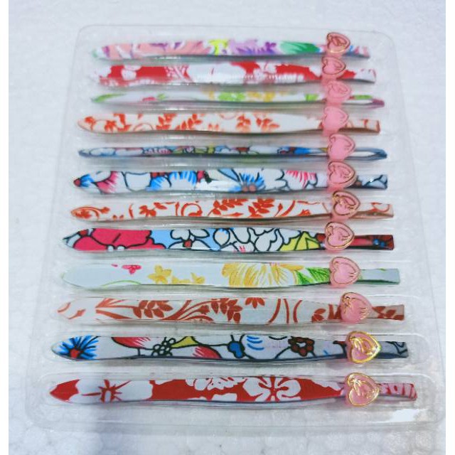 grosir  Pinset besi motif/pinset bulu 12 PCS corak