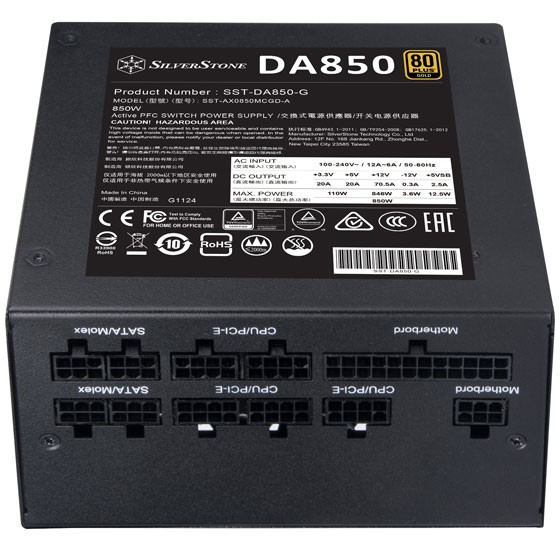 SILVERSTONE DA850 850W 80+ GOLD FULL MODULAR DA-850-G PSU POWER SUPPLY