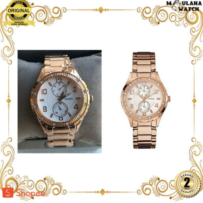 JAM TANGAN PRIA WANITA | RANTAI | KULIT | KARET | MURAH | WANITA [GUESS W0442L3] PAPER BAG