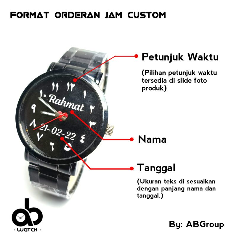 Jam Tangan Pria Custom Bisa Request Desain