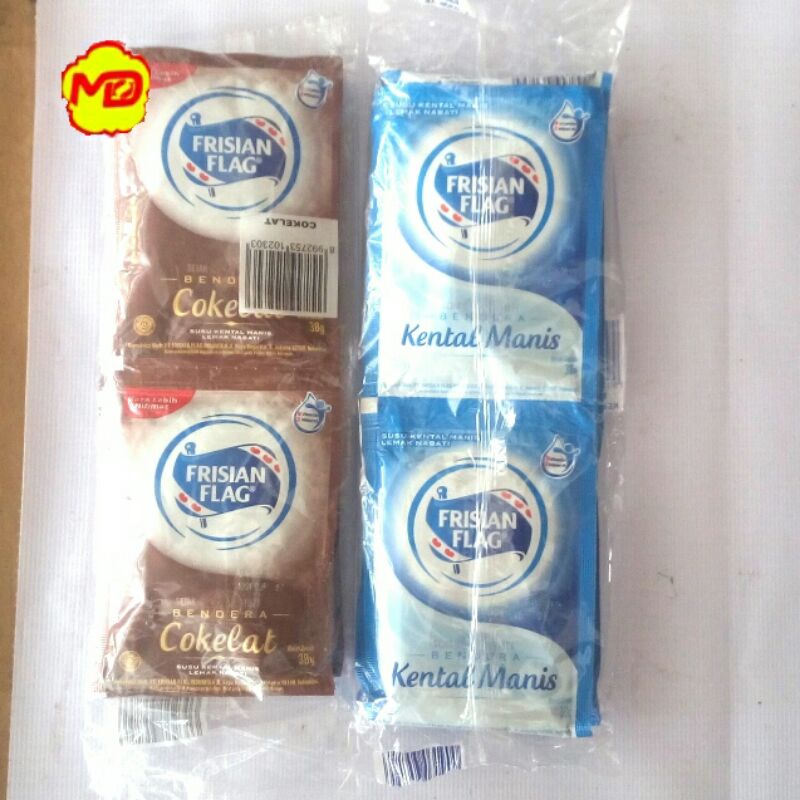 

Frisian Flag Susu Kental Manis Sachet 6x40g Bendera Saset Putih dan Coklat Kental Manis