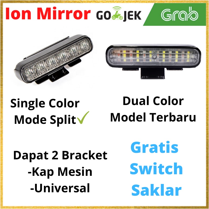 Ion Mirror Sangat Terang Free Switch Saklar