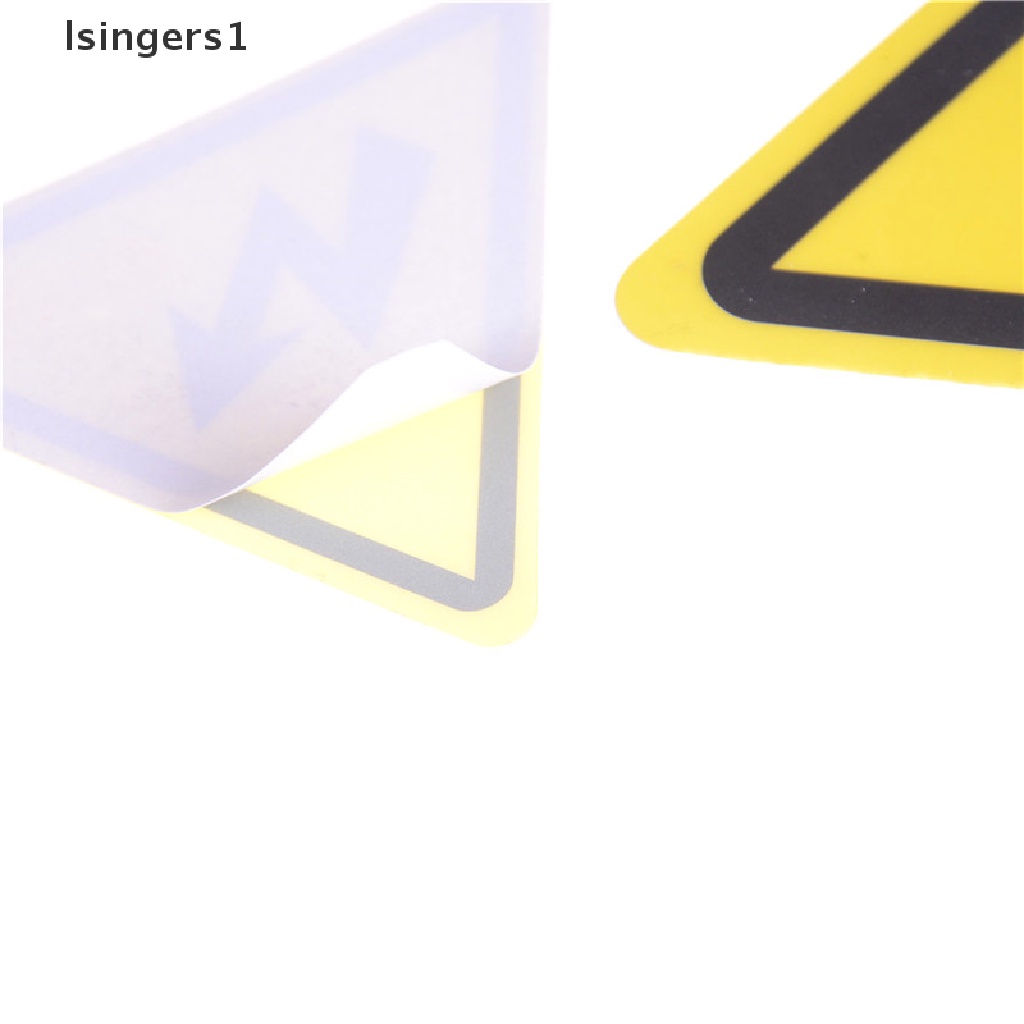 (lsingers1) 2pcs Stiker Label Peringatan Voltase Tinggi