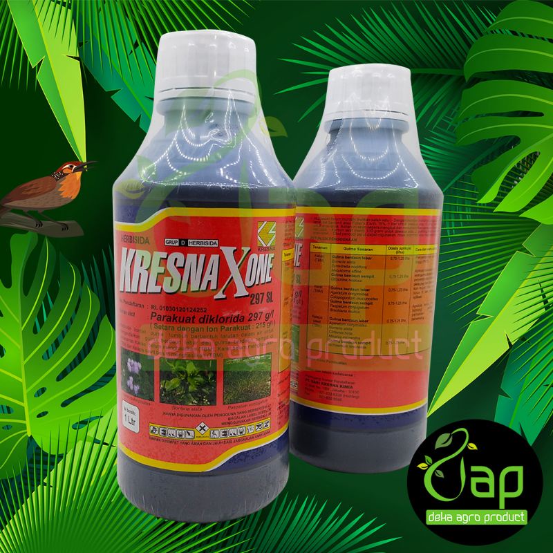 HERBISIDA KRESNAXONE 297SL 1LITER pembasmi rumput bahan aktif paraquat
