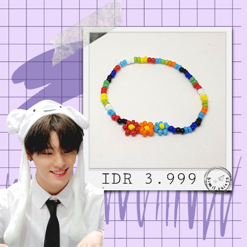 SEVENTEEN Dino Bracelet | CUSTOM Gelang KPOP | Idol Bracelet | Gelang Dino SVT | Beads Bracelet