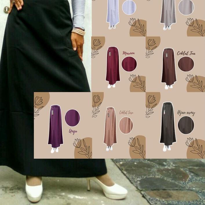 Hot Sale Rok polos panjang kantor kerja hitam kurnia ys BISA  ..