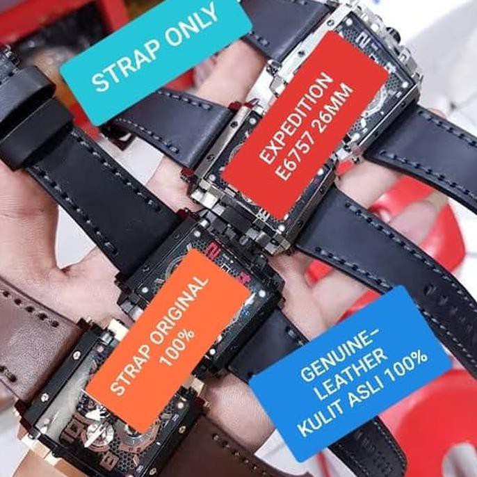 STRAP TALI JAM TANGAN EXPEDITION ASLI ORIGINAL 100% E6757 E 6757 28MM