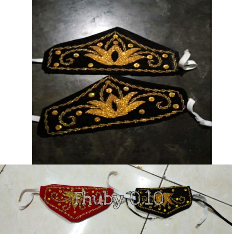 Gelang Tangan Bludru Payet - Gelang Jathil - Deker Tangan Wayang