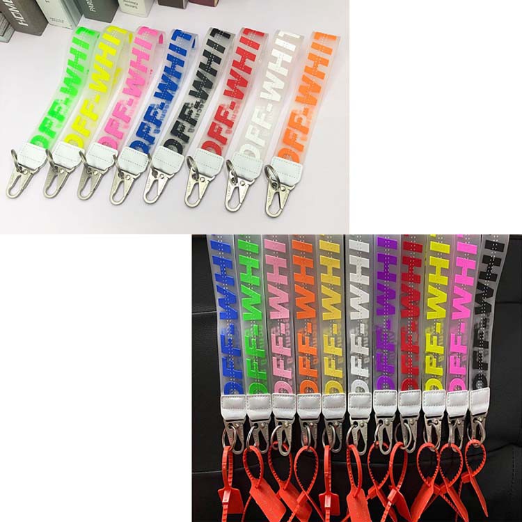 Off White Ow Jelly Lanyard &amp; Fashion Webbing Exquisite Mobile Phone Keychain Keyring / Denim Rope / Lanyard Decoration